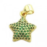 Star Shape CZ Pendant, Colorful Charm Necklace Component