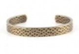 Antique Silver Stainless Steel Leopard Dot Bangle