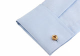 iGame Men Gift Knot Cuff Links Golden Copper Metal Knot