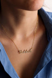 Custom Diamond Name Necklace, Stainless Steel Personalized Jewelry