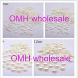 Mixed ABS Pearls Half Round Flatback Pearls 800PCS