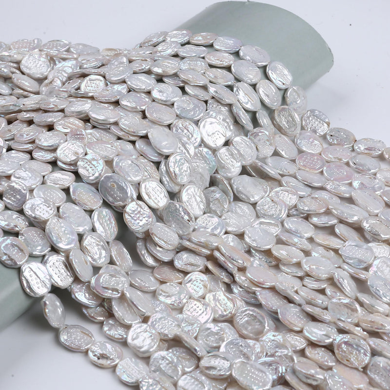12*15mm B Coin Freshwater Pearl Loose Pearl Strand Promotion Beads