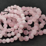 Madagascar Rose Pink Quartz Stone Beads Bracelet Necklace Jewelry Making