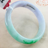 Zheru Jewelry Natural Jadeite Bracelet 54-62mm Two-tone Female Jade Gift