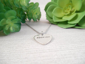 Personalized Name Heart Necklace Stainless Steel Jewelry For Women