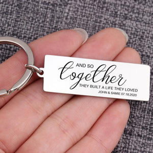 Personalized Couple Keychain Love Keepsake Gift