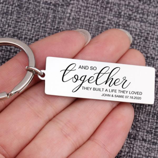 Personalized Couple Keychain Love Keepsake Gift