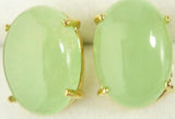Women's Natural Jade Stud Earrings in 3 Colors - 13*18mm