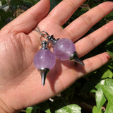 1 Pc High Amethyst Pendulum Pendant Crystal Reiki Healing Stone
