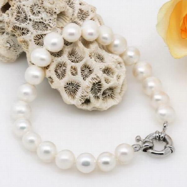 Single Pearl Bracelet Pink Lavender Potato Round