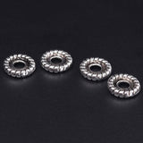 50pcs Antique Silver Tibetan Spacer Beads 8-12mm Metal Charms