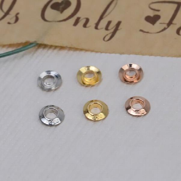 18k Gold Spacer Bead Stamp AU750 for Jewelry Making