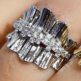 Bold Flower Rings for Women Bridal Cubic Zircon Dubai Accessories