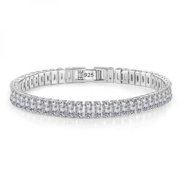 Silver Zircon Diamond Bracelet for Women Party Gift