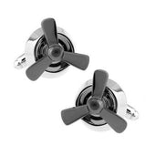 HYX Rotating Propeller Cufflink Mens Cuff Buttons High Abotoaduras Jewelry