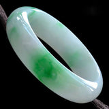 Zheru Jadeite 54-64mm Green Two-Tone Bracelet Princess Jewelry