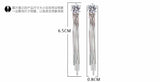 925 Silver CZ Square Wedding Dangle Earrings For Women