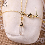 Yammy Mini Crystal Point Pendant Chain Necklace