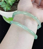 Natural Chalcedony Agate Bamboo Bracelet Lucky Lady Grace Bangles