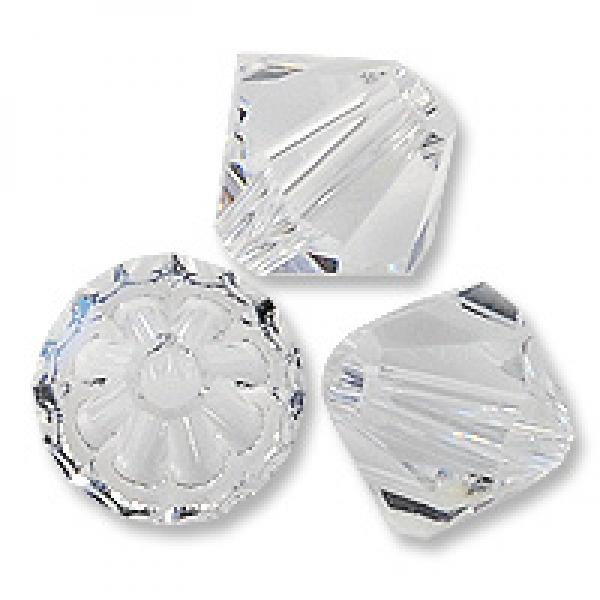 6mm Transparent Acrylic Bicone Spacers Charms Loose Beads