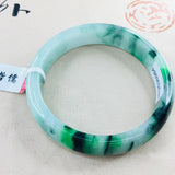 Zheru Jewelry Natural Jadeite Bracelet 54-62mm Double Jade Gift