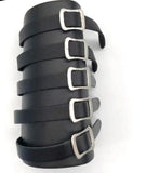 Punk Faux Leather Bracelets Metal Buckle Bangles Wrap Bracelet