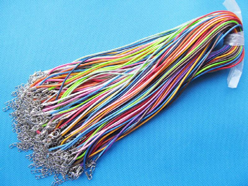 100pcs 1.50mm Mixed Colors Wax Snake Necklace Cord String Rope