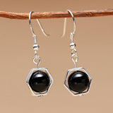 925 Silver Gemstone Earrings Retro Style