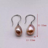 Baroque Freshwater Pearl Earrings 925 Silver Hook