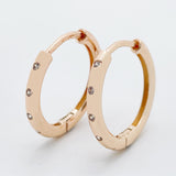 Small Hoop Earrings 585 Rose Natural Zircon Hot Party Gift Jewelry