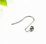 50pcs 316L Stainless Steel Earrings DIY Findings with Bezel Babochon Back