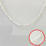 925 Silver Engraved Collar Necklace Long Hook MV 99 S0482