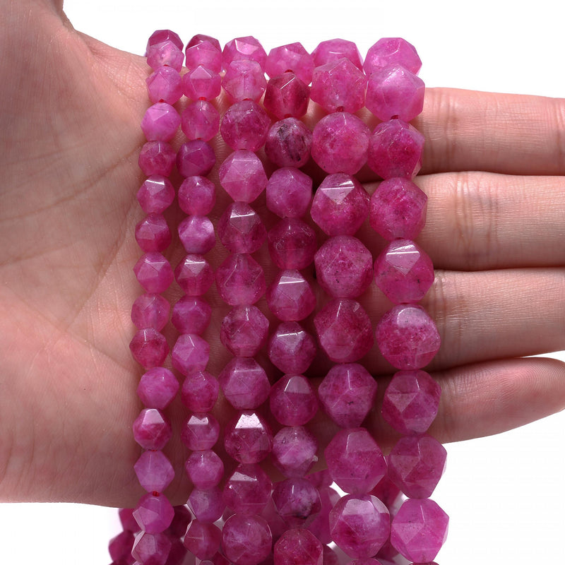 Pink Red Tourmaline Faceted Spacer Beads for Jewelry Making 6 8 10mm
