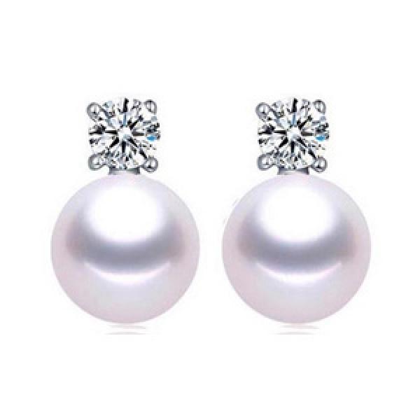 Silver Freshwater Pearl Princess Style Earrings Wedding Jewelry