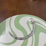 Vintage Silver Moon Hairpin Pearl Metal Hair Sticks for Women Headwear