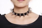 Sexy Harajuku Hot Dark Heart Rivet Necklaces Leather Choker
