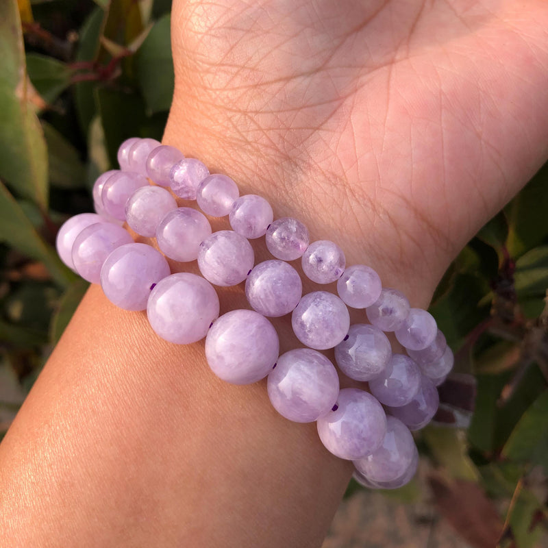 Fengbaowu Lavender Amethyst Bracelet Crystal Quartz Healing Stone Women Jewelry