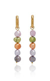 Bohemian Stainless Steel Pearl Earrings Ladies Pendant Earrings