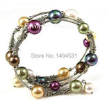 Rainbow Mother of Pearl Wrap Bracelet
