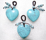 25mm Natural Stone Quartz Heart Pendant for DIY Jewelry Making