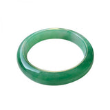 Zheru Jewelry Natural Burmese Jade Two-Tone Bracelet 54-64mm