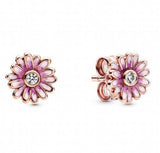925 Silver Pave & Logo Circle Reversible Stud Earrings