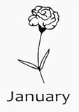 Engraved Flower Keychain Personalized Name & Date Birth Gift