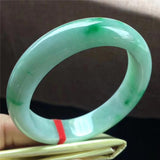 Natural Burmese Jadeite Light Green Bracelet 54-64mm Princess Jewelry Gift