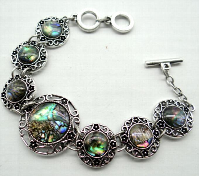 Vintage Zilveren Etnische Stijl Antieke Quartz Armband