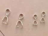 10pcs Sterling Silver Pendant Bail for Jewelry Making