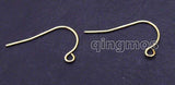 Qingmos 14K Solid Yellow Earring Finding Ear Wire Hook for Jewelry Making
