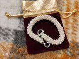 Natural Freshwater Pearl choker collarbone chain Necklace Bracelet Sets