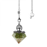 XSM Natural Crystal Dowsing Pendule 7 Chakra Reiki Healing Gems