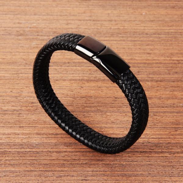 PU Leather Punk Wind Braided Bracelet Men's Jewelry